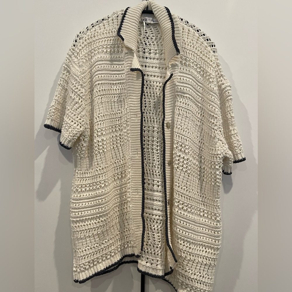 Zara oversized knit polo